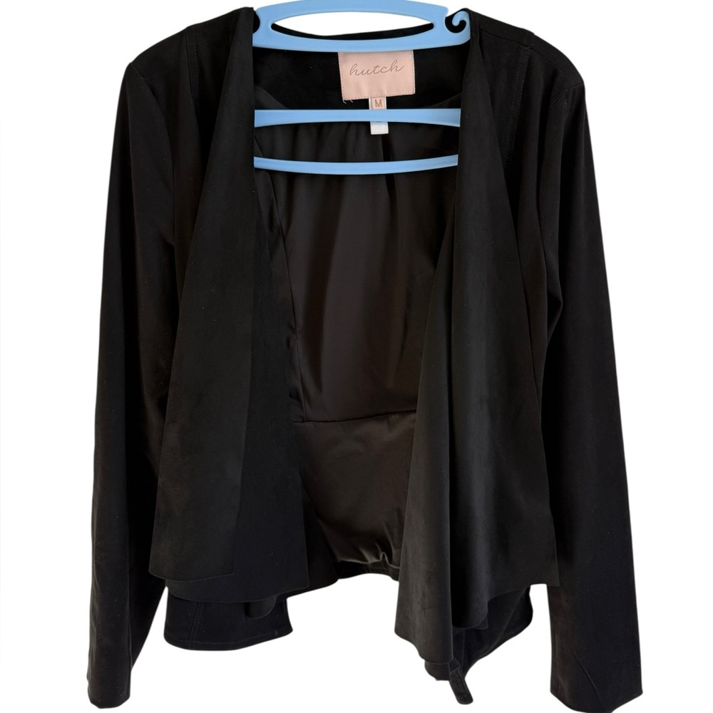 Anthropologie Hutch Black Open Flutter Jacket, Size Medium